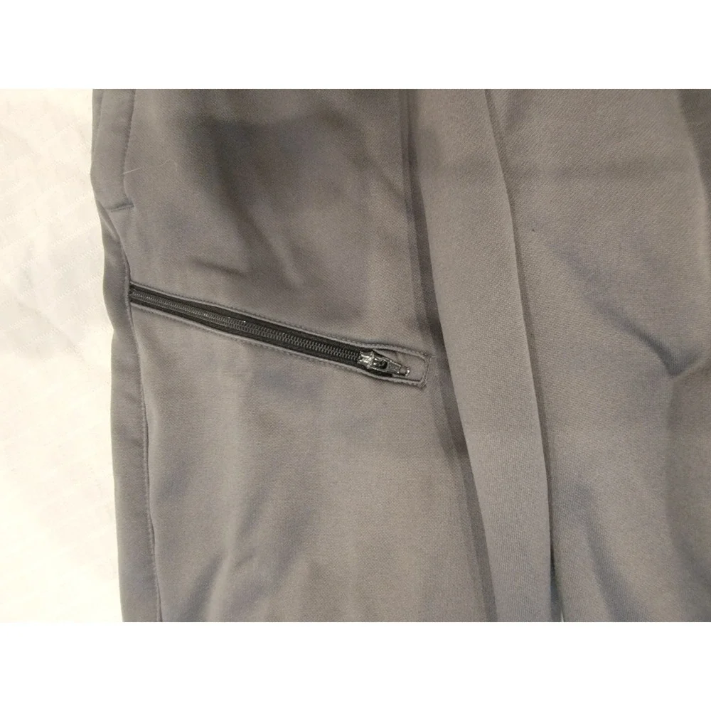 Nike Swoosh Dri-Fit Joggers Fleece Lined Sweatpants Elastic Waist Cuffs Gray S‎